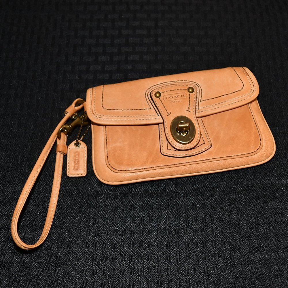 Coach Legacy 65th Anniversary Flap Wristlet in Camel